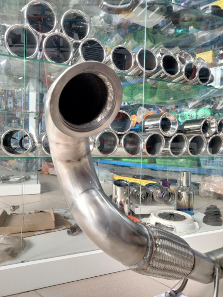 5Q0254502CX приемная труба / даунпайп A3 / Leon / Octavia A7 / Golf 1.8-2.0TSI/TSI DSG AISI 304