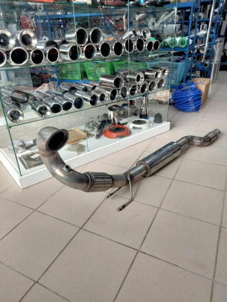 5Q0254502CX приемная труба / даунпайп A3 / Leon / Octavia A7 / Golf 1.8-2.0TSI/TSI DSG AISI 304