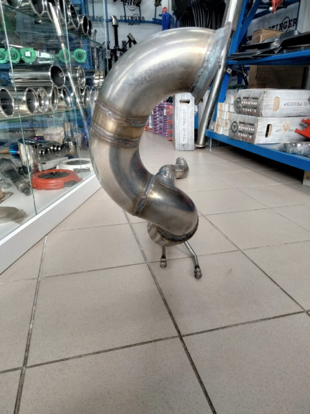 5Q0254502CX приемная труба / даунпайп A3 / Leon / Octavia A7 / Golf 1.8-2.0TSI/TSI DSG AISI 304