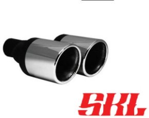 M2-100SSALL насадка двойная круглая 100 мм, длина 240 мм, супер скошенная завальцованная с перф. L