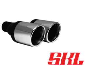 M2-100SAL насадка двойная круглая 100 мм, длина 240 мм, косая, завальцованная с перфорацией L