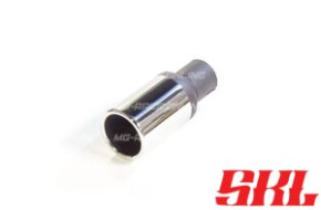 M1-80H насадка одинарная круглая 80 мм, длина 200 мм, прямая, завальцованная пустая