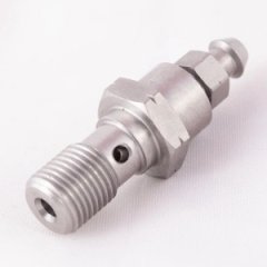 H160-31BNC короткий банджо болт, M10x1.00 Metric, (включает 8x1.00 Прокачной нипель), нерж. сталь