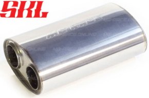 36230 пламегаситель корпус 105х170 мм, длина 290 мм, труба 2 вх.-2 вых. по 51 мм, прямоток