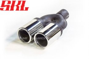 M2-80AR насадка двойная круглая 80 мм, длина 220 мм, прямая, завальцованная с перфорацией R