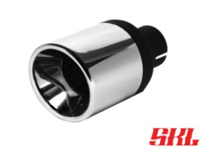 M1-120SB(50) насадка одинарная круглая 120 мм, длина 200 мм, косая, завальцованная с рюмкой