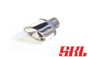 M1-27RK насадка одинарная эллипсная 120х80 мм, длина 200 мм, косая, завальц. с рюмкой, короткая R