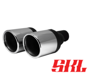 M2-100SAR насадка двойная круглая 100 мм, длина 240 мм, косая, завальцованная с перфорацией R