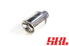 M1-90SB насадка одинарная круглая 90 мм, длина 200 мм, косая, завальцованная с рюмкой