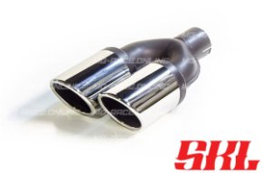 M2-80SSHR насадка двойная круглая 80 мм, длина 220 мм, супер скошенная, завальцованная пустая R