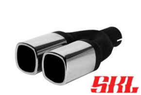 M2-12H насадка двойная прямоугольная 73х73 мм, длина 220 мм, прямая, завальцованная пустая