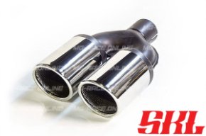 M2-90SА насадка двойная круглая 90 мм, длина 240 мм, косая, завальцованная с перфорацией