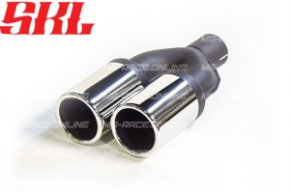 M2-80HR насадка двойная круглая 80 мм, длина 220 мм, прямая, завальцованная пустая R