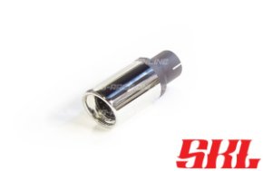 M1-80SВ насадка одинарная круглая 80 мм, длина 200 мм, косая, завальцованная с рюмкой