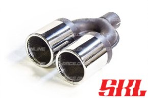 M2-100AR насадка двойная круглая 100 мм, длина 240 мм, прямая, завальцованная с перфорацией R