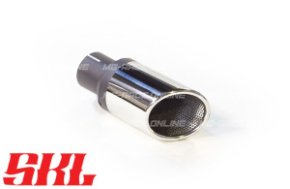 M1-80SSAL насадка одинарная круглая 80 мм, длина 200 мм, супер скошеная, завальц. с перф шов сбоку L