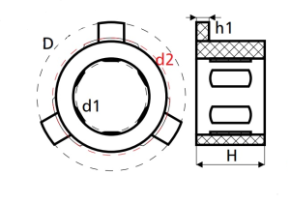 HLV00018 Втулка вала рулевой рейки 32*34,00/44,30*2/29.5 type 5B