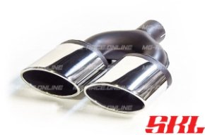 M2-27HRК насадка двойная эллипсная 120х80 мм, длина 200 мм, косая, завальцованная пустая, короткая R