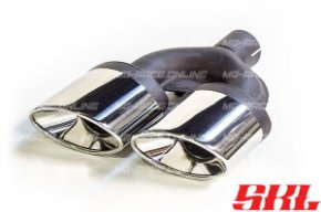 M2-27R насадка двойная эллипсная 120х80 мм, длина 230 мм, косая, завальцованная с рюмкой R