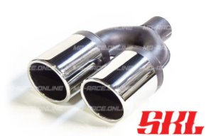 M2-33R насадка двойная прямоугольная 115х85 мм, длина 240 мм, косая, завальцованная с перфорацией R