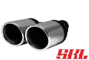 M2-100SSA насадка двойная круглая 100 мм, длина 240 мм, супер скошенная завальцованная с перфорацией