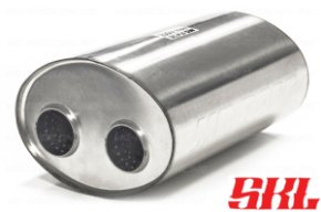 U23U46063 глушитель овальный 210х145 мм, длина 460 мм, 1 вх.-1вых. 53 мм, прямоточный, строение U