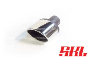 M1-28HK насадка одинарная эллипсная 120х80 мм, длина 170 мм, косая, завальцованная пустая, короткая