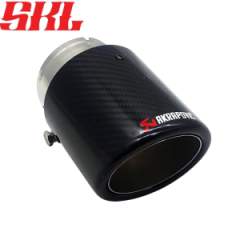 Насадка на глушитель Akrapovic style закругленная с карбоном 63х89мм