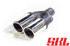 M2-80SHL насадка двойная круглая 80 мм, длина 220 мм, косая, завальцованная пустая L