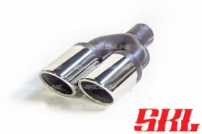 M2-80SSA насадка двойная круглая 80 мм, длина 220 мм, супер скошенная, звальцованная с перфорацией