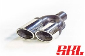 M2-80SSARR насадка двойная круглая 80 мм, длина 220 мм, супер скошенная завальц. с перф. шов сбоку R