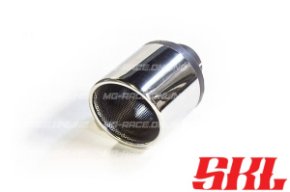 M1-120SA(50) насадка одинарная круглая 120 мм, длина 200 мм, косая, завальцованная с перфорацией