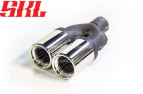 M2-80BL насадка двойная круглая 80 мм, длина 220 мм, прямая, завальцованная с рюмкой L