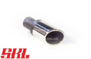 M1-90SSHL насадка одинарная круглая 90 мм, длина 200 мм, супер скошеная, завальц. пустая шов сбоку L