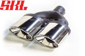 M2-28 насадка двойная эллипсная 120х80 мм, длина 230 мм, косая, завальцованная с рюмкой