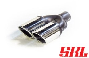 M2-90SSH насадка двойная круглая 90 мм, длина 240 мм, супер скошенная, завальцованная пустая