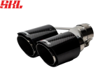 Насадка на глушитель Akrapovic style двойная с карбоном 63х210мм