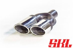 M2-80SSALL насадка двойная круглая 80 мм, длина 220 мм, супер скошенная завальц. с перф. шов сбоку L