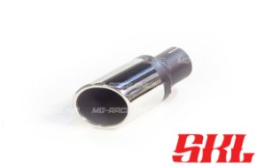 M1-80SSHR насадка одинарная круглая 80 мм, длина 200 мм, супер скошеная, завальц. пустая шов сбоку R