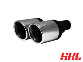 M2-100SA насадка двойная круглая 100 мм, длина 240 мм, косая, завальцованная с перфорацией