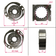 HY012ROTOR Ротор, статор и пластины насоса ГУР Hyundai Getz (TB), Grandeur (TG), Santa Fe II (CM)
