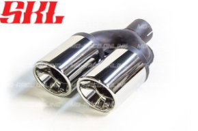 M2-90SВL насадка двойная круглая 90 мм, длина 240 мм, косая, завальцованная с рюмкой L