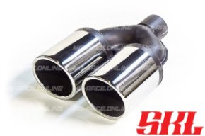 M2-100H насадка двойная круглая 100 мм, длина 240 мм, прямая, завальцованная пустая