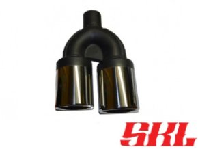 M2-90ВR насадка двойная круглая 90 мм, длина 240 мм, прямая, завальцованная с рюмкой R