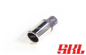 M1-80SH насадка одинарная круглая 80 мм, длина 200 мм, косая, завальцованная пустая