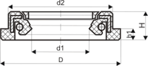 HA0231 24,00/33,00*5,00/6,00 type 1PM Сальник рулевой рейки