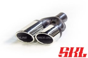 M2-90SSHRR насадка двойная круглая 90 мм, длина 240 мм, супер скошенная, завальц. пустая шов сбоку R