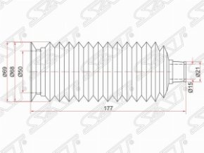 ST4553526030 Пыльник рулевой рейки SAT