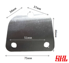ZEGR-65X75X3 Заглушка клапана EGR SKL универсальная, 65 x 75мм, 3 отверстия Ø 9мм