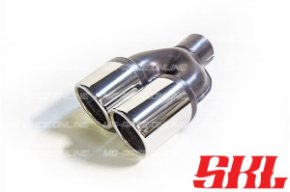 M2-90SSA насадка двойная круглая 90 мм, длина 240 мм, супер скошенная, завальцованная с перфорацией